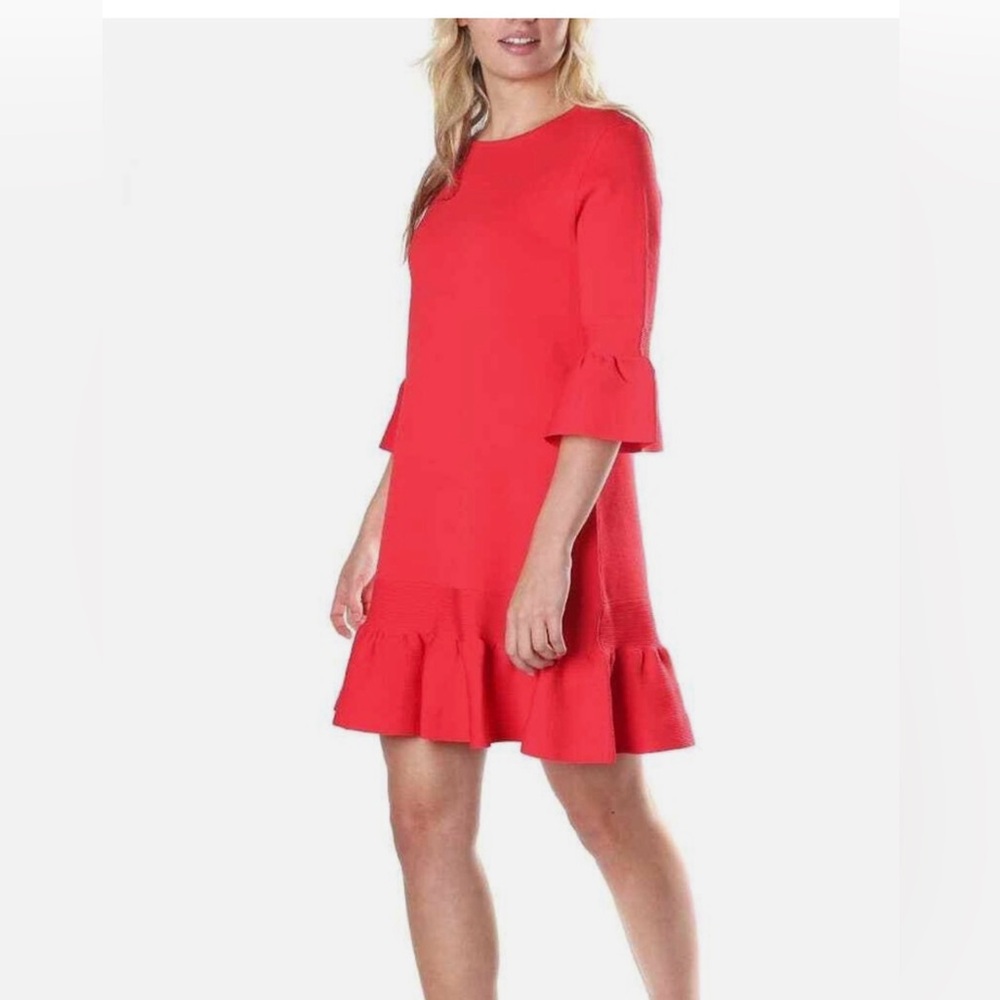 Ted Baker London Tynia Red Peplum Dress Size 8